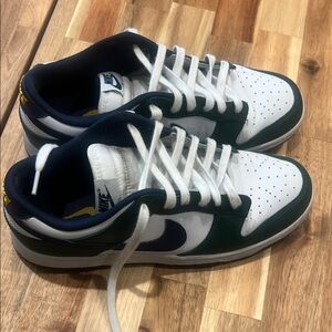 Nike Dunks Green and Navy, men’s 8.5